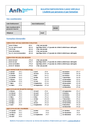 Bulletin de participation GE distanciel 2022