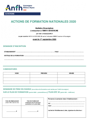 BULLETIN D'INSCRIPTION