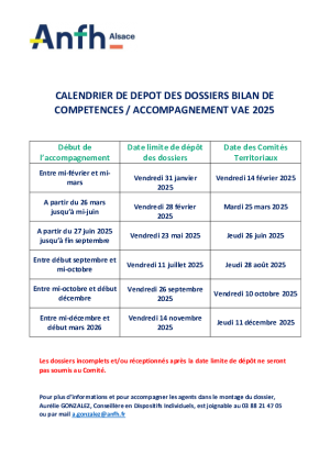 Calendrier des comités 2025