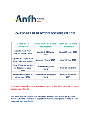 Calendrier des Comités 2025