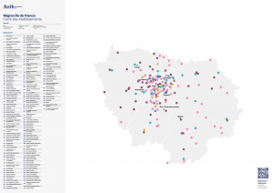 Carte des établissements en Ile de France