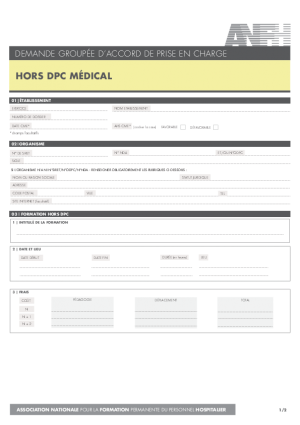 DAPEC groupée hors DPC personnel médical