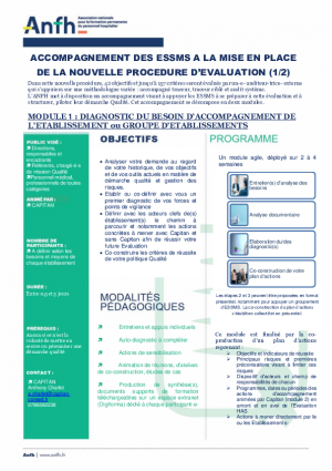 Programme Module "Diagnostic du besoin d'accompagnement"