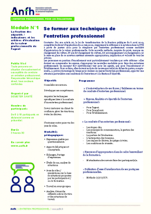Se former aux techniques de l'entretien professionnel - DEMETER