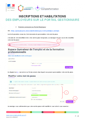 Notice Inscription et habilitation des employeurs à l'espace gestionnaires CPF