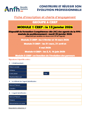 Charte d'engagement CREP et positionnement 4C