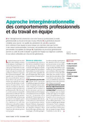 Article Approche intergénérationnelle