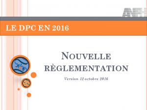 Nouvelle réglementation DPC Médical 2016