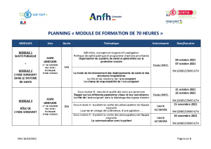 PLANNING DETAILLE - FORMATION 70H