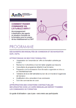 Programme de la formation 