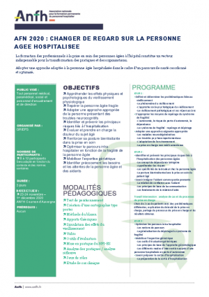 CHANGER DE REGARD SUR LA PA HOSPITALISEE