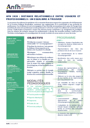 DISTANCE RELATIONNELLE ENTRE USAGERS ET PROFESSIONNELS