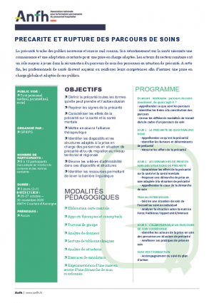 PRECARITE ET RUPTURE DES PARCOURS DE SOINS