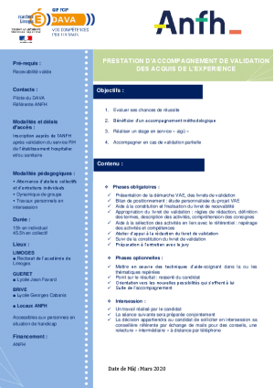 PROGRAMME ACCOMPAGNEMENT COLLECTIF VAE DEAS 