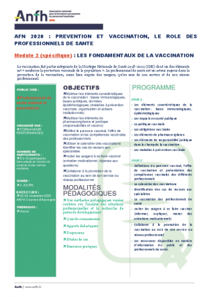 VACCINATION MODULE 2 : Les fondamentaux de la vaccination