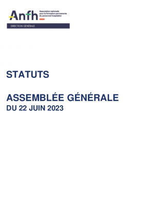 Les statuts de l'ANFH 2023