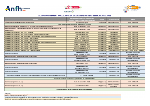 CALENDRIER PREVISIONNEL - VAE DEAS - SESSION 2021/2022