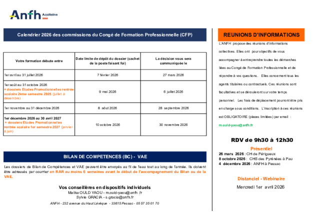 4 - CALENDRIER  DISPOSITIFS INDIVIDUELS