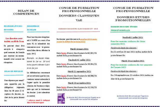 4 - CALENDRIER 2021 DISPOSITIFS INDIVIDUELS