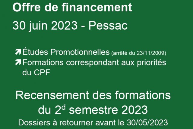 Recensement études promotionnelles deuxième semestre 2023 (« guichet vert »)
