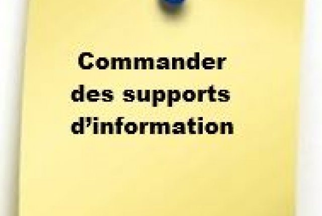 Commandes des supports d'information