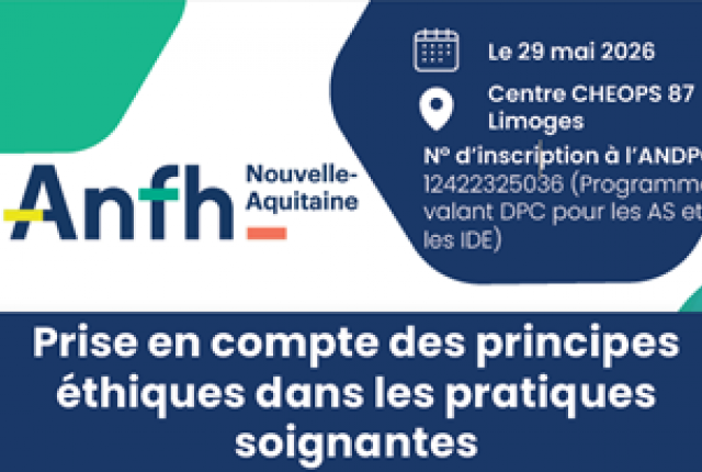 Journée régionale « Prise en compte des principes éthiques dans les pratiques soignantes » : le 29 mai 2026. Les inscriptions sont ouvertes