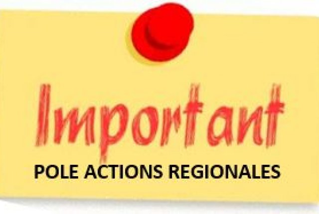 Nouvelle adresse mail du pôle Actions Régionales
